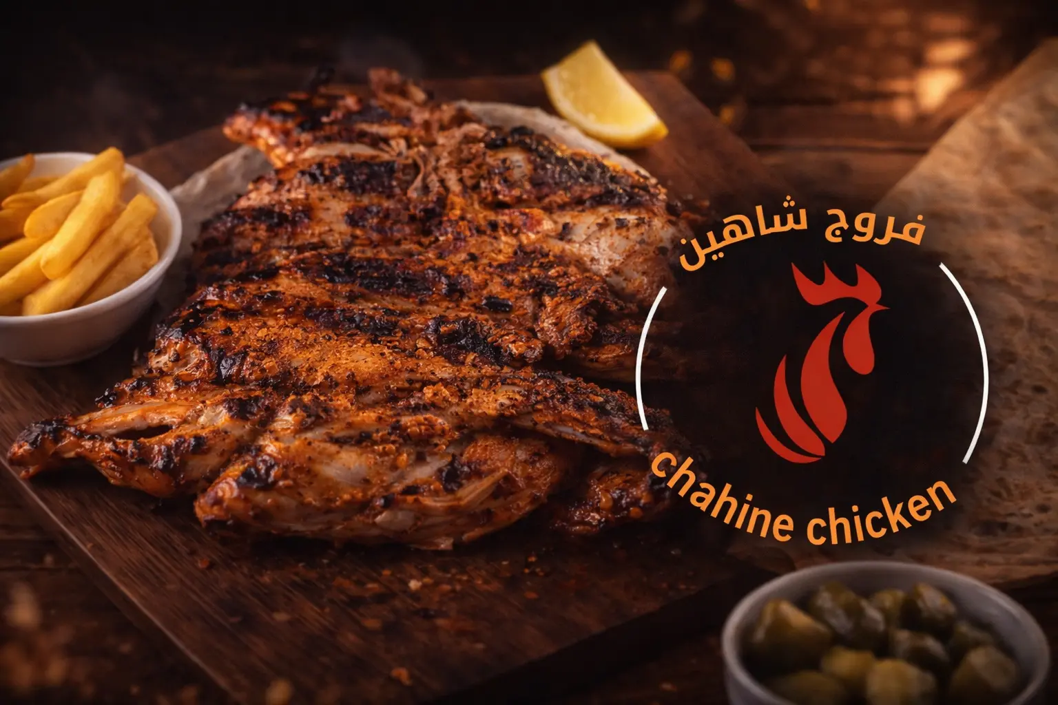 فروج مشوي عالفحم